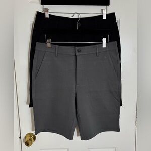 Men's “True Classics” Comfort Knit Chino Grey and Black Shorts Bundle (size 34)